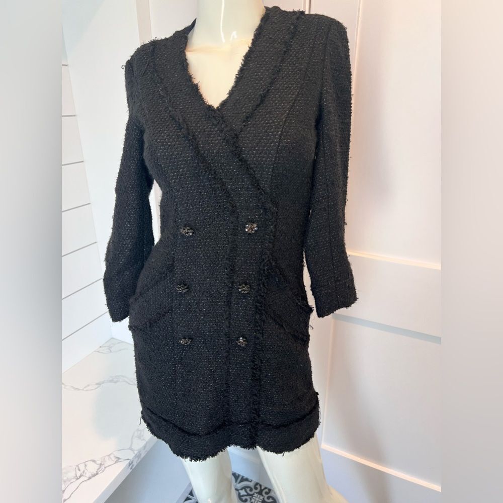 ZARA TWEED DRESS BLAZER DRESS - Picture 3 of 8